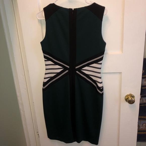 Ivanka Trump Green Sheath Midi Dress Sleeveless Crew Neck- size 8 - Picture 7 of 10